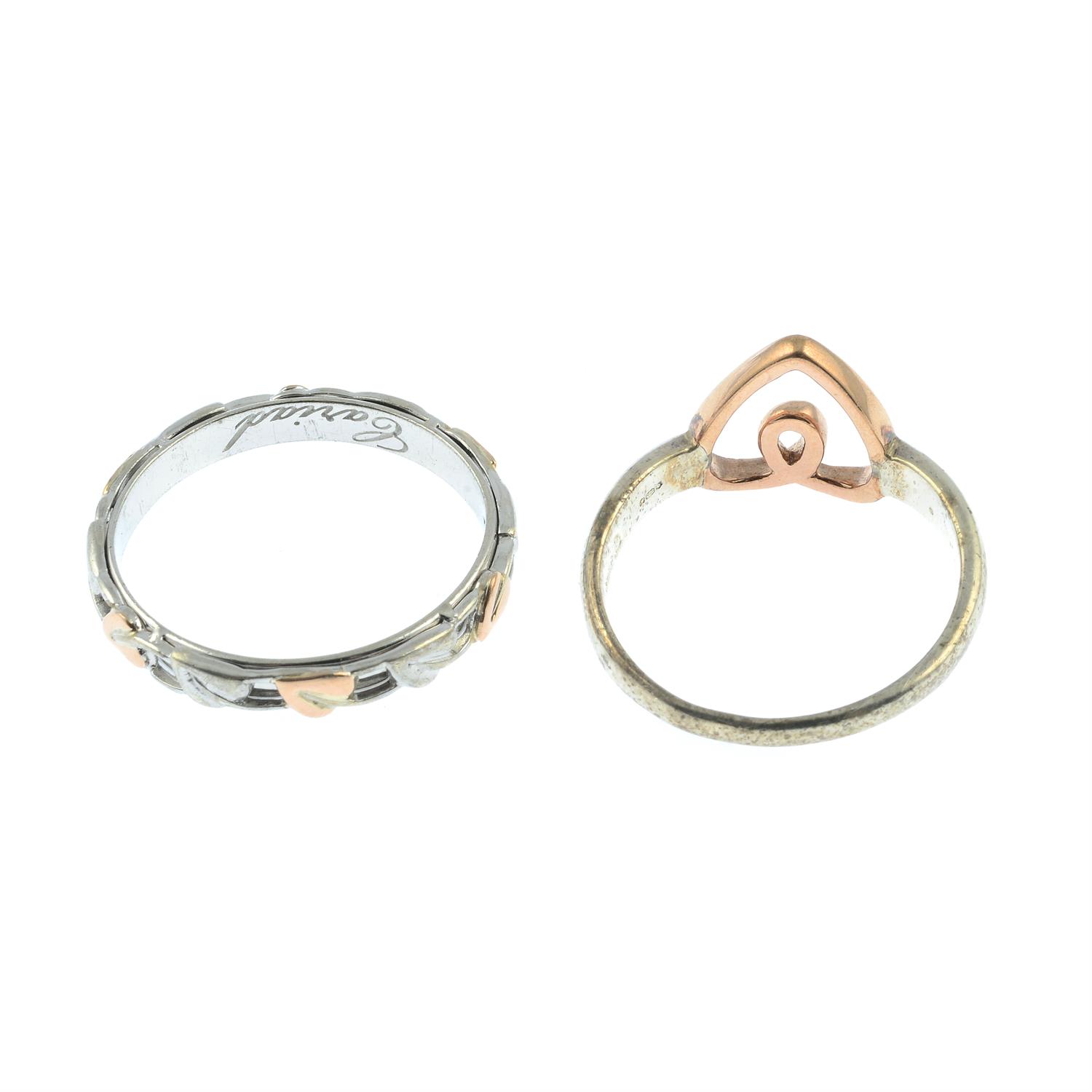 Two silver rings, by Clogau. - Image 2 of 2