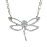 A dragonfly necklace, on integral chain, by Tiffany & Co.