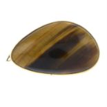 A tigers-eye cabochon pendant/brooch.