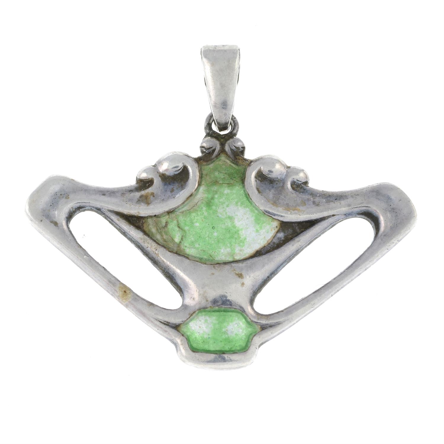 An Arts and Crafts silver pendant, by Charles Horner.