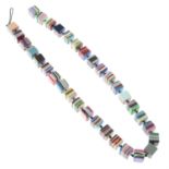 A multi-colour cube-shape bead resin necklace, by Sobral.