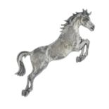 A mid 20th century silver horse brooch, by George Taratt.
