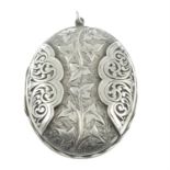 A late Victorian foliate locket pendant.