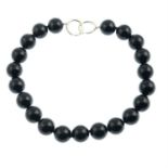 An onyx bead necklace, by Paloma Picasso for Tiffany & Co.