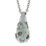 A green gem necklace.
