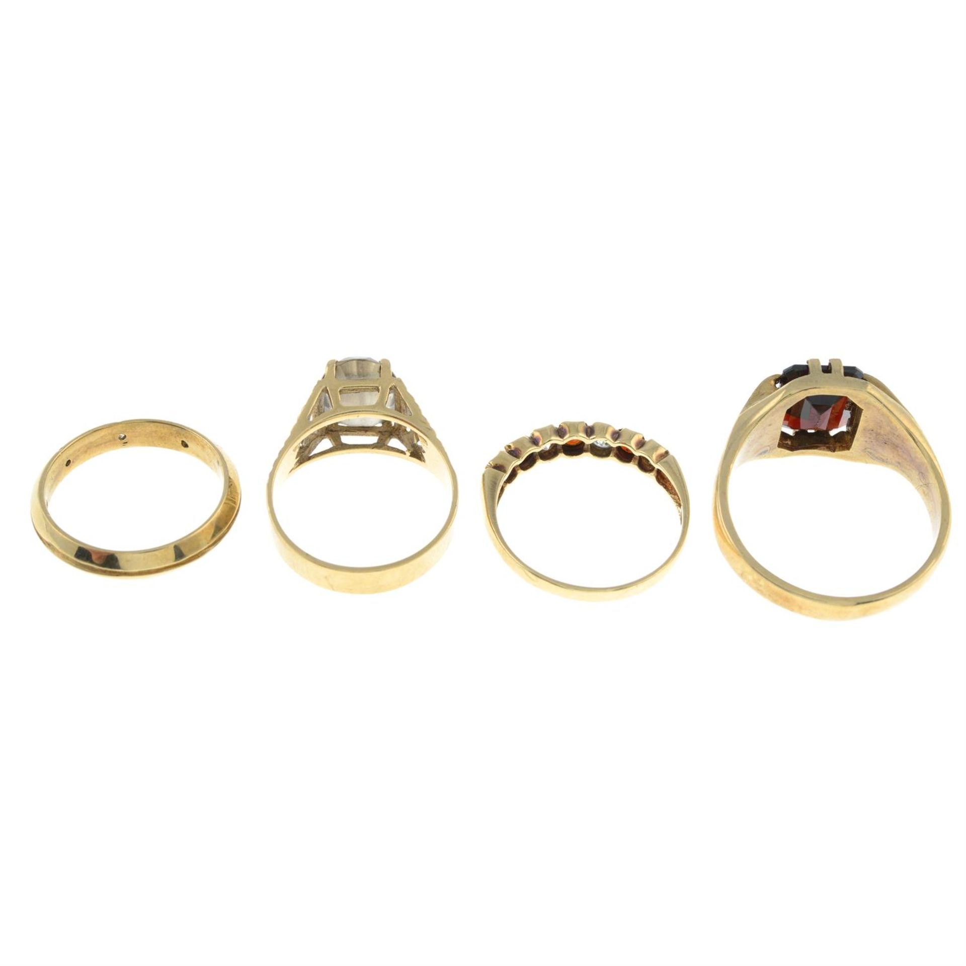 Four gem-set rings. - Image 2 of 2