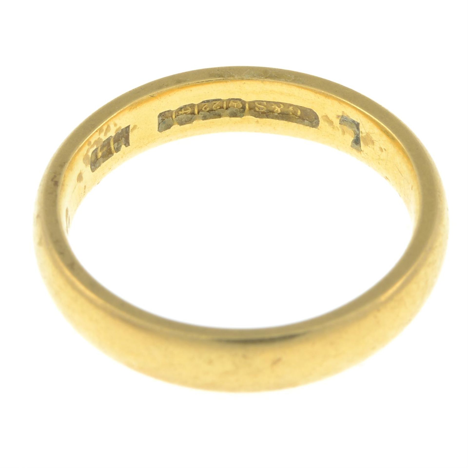 A 22ct gold wedding band. - Image 2 of 2