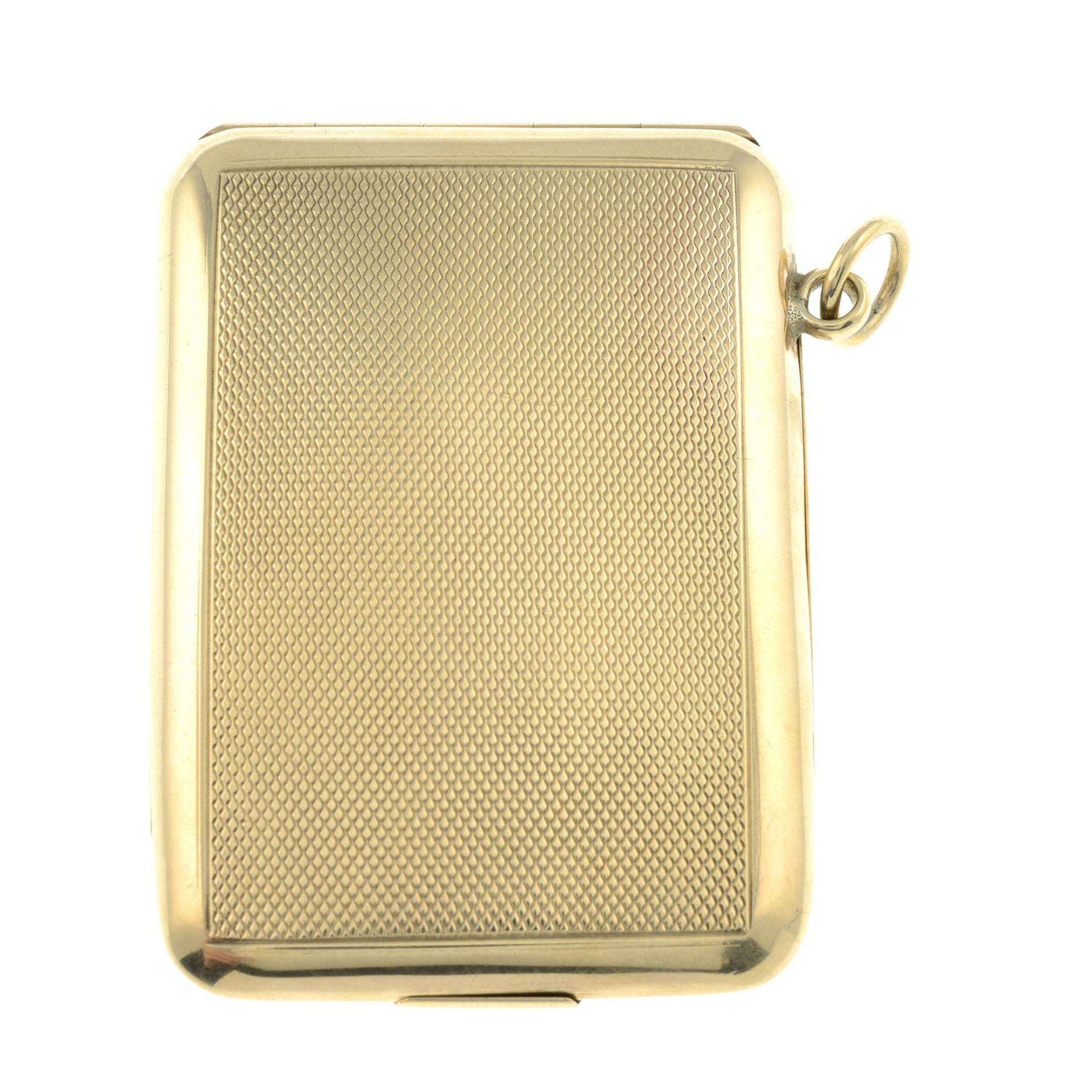 An Edwardian 9ct gold Vesta case.