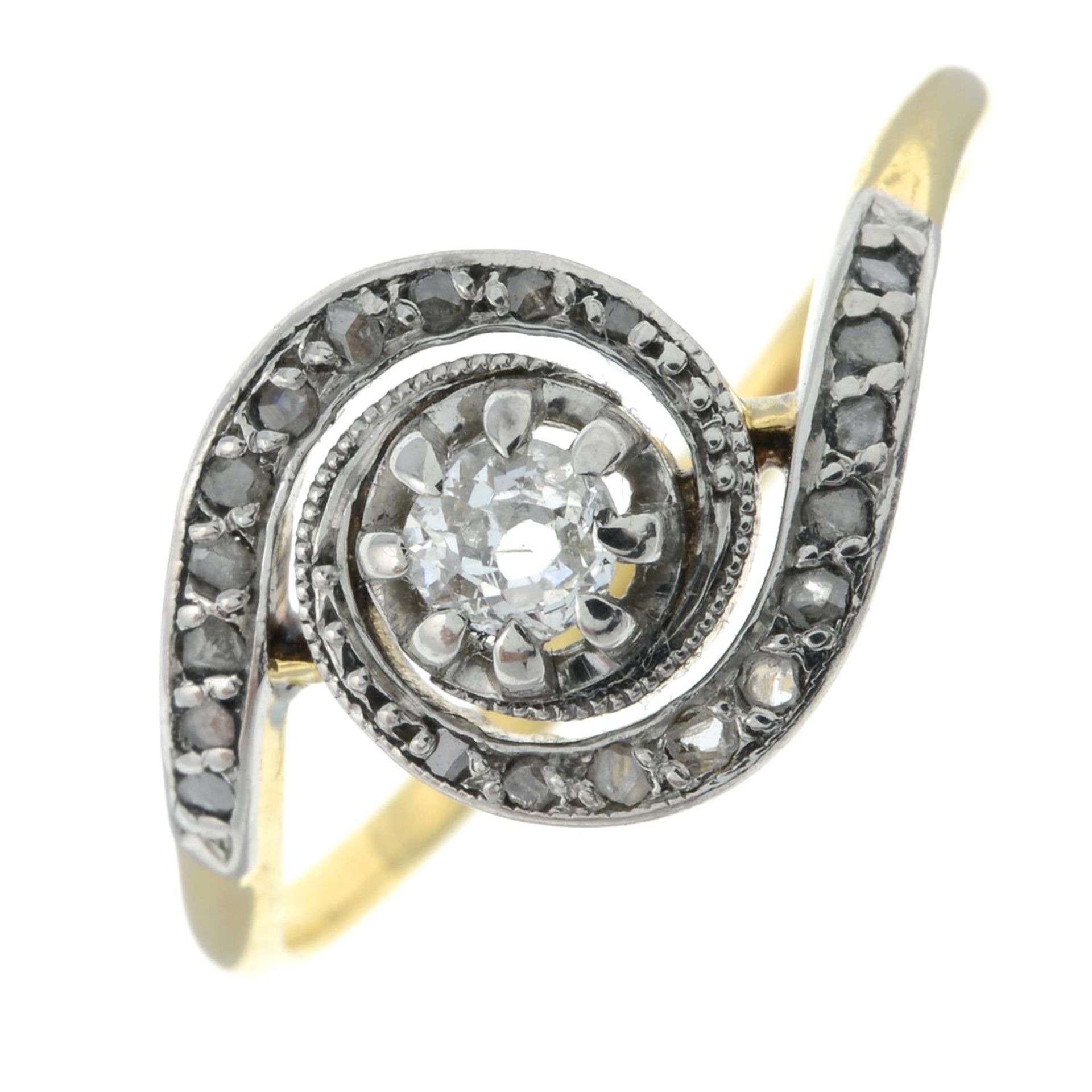 An old-cut and rose-cut diamond ring.