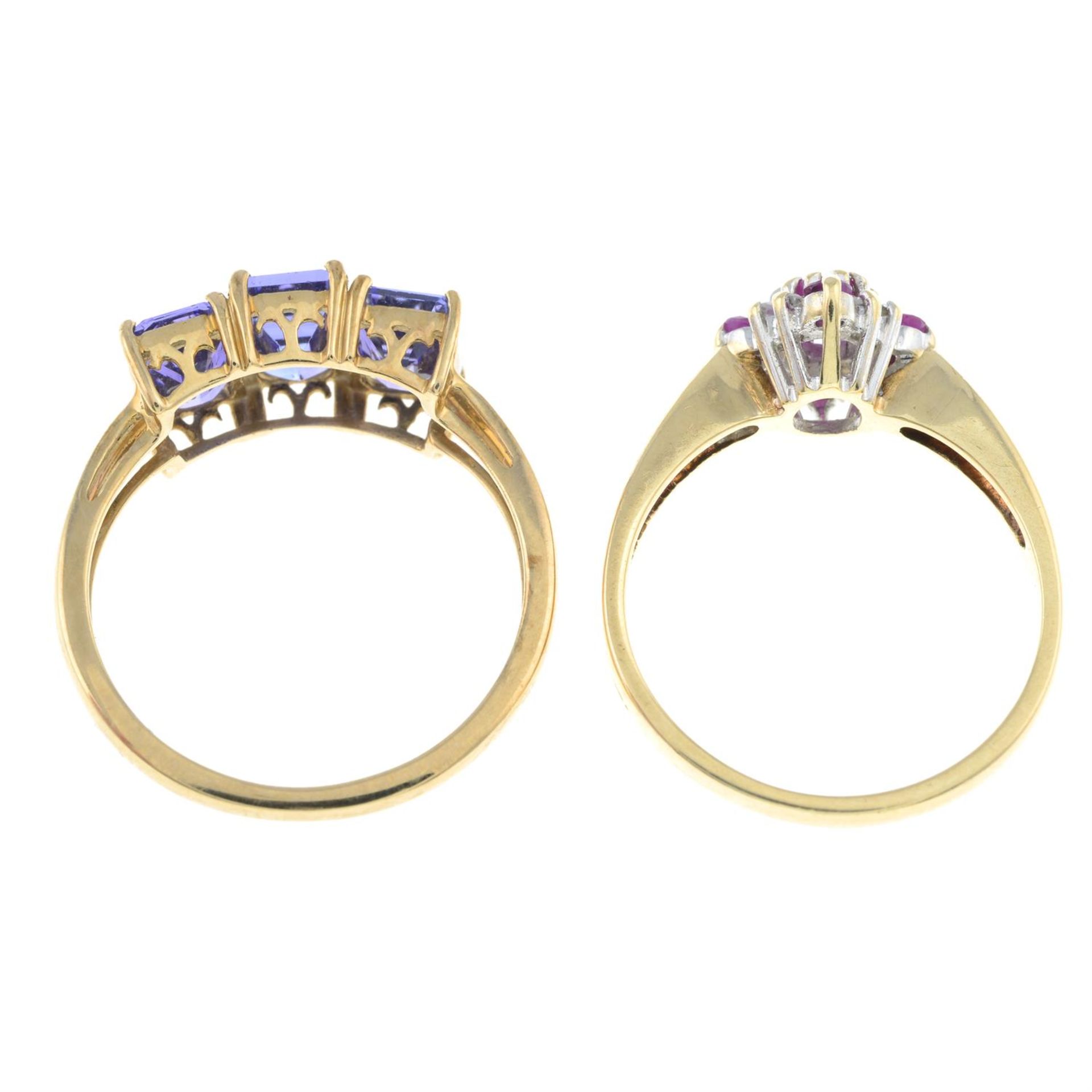 Two 9ct gold gem-set rings. - Image 2 of 2