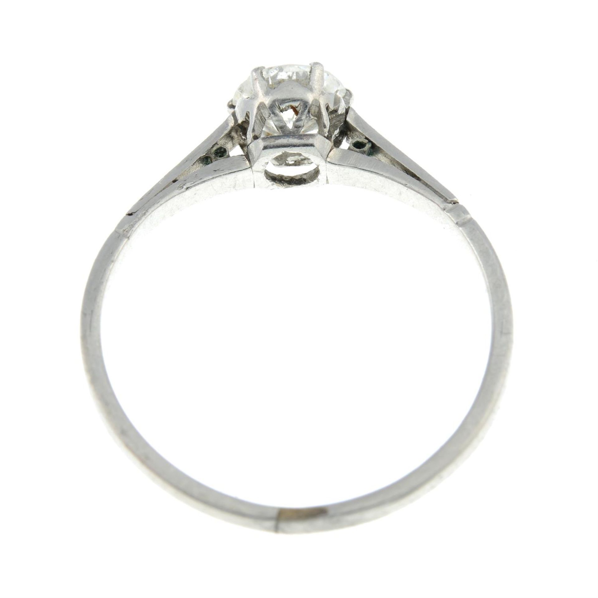 A brilliant-cut diamond single-stone ring. - Image 2 of 2