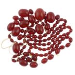 A selection of Bakelite beads.