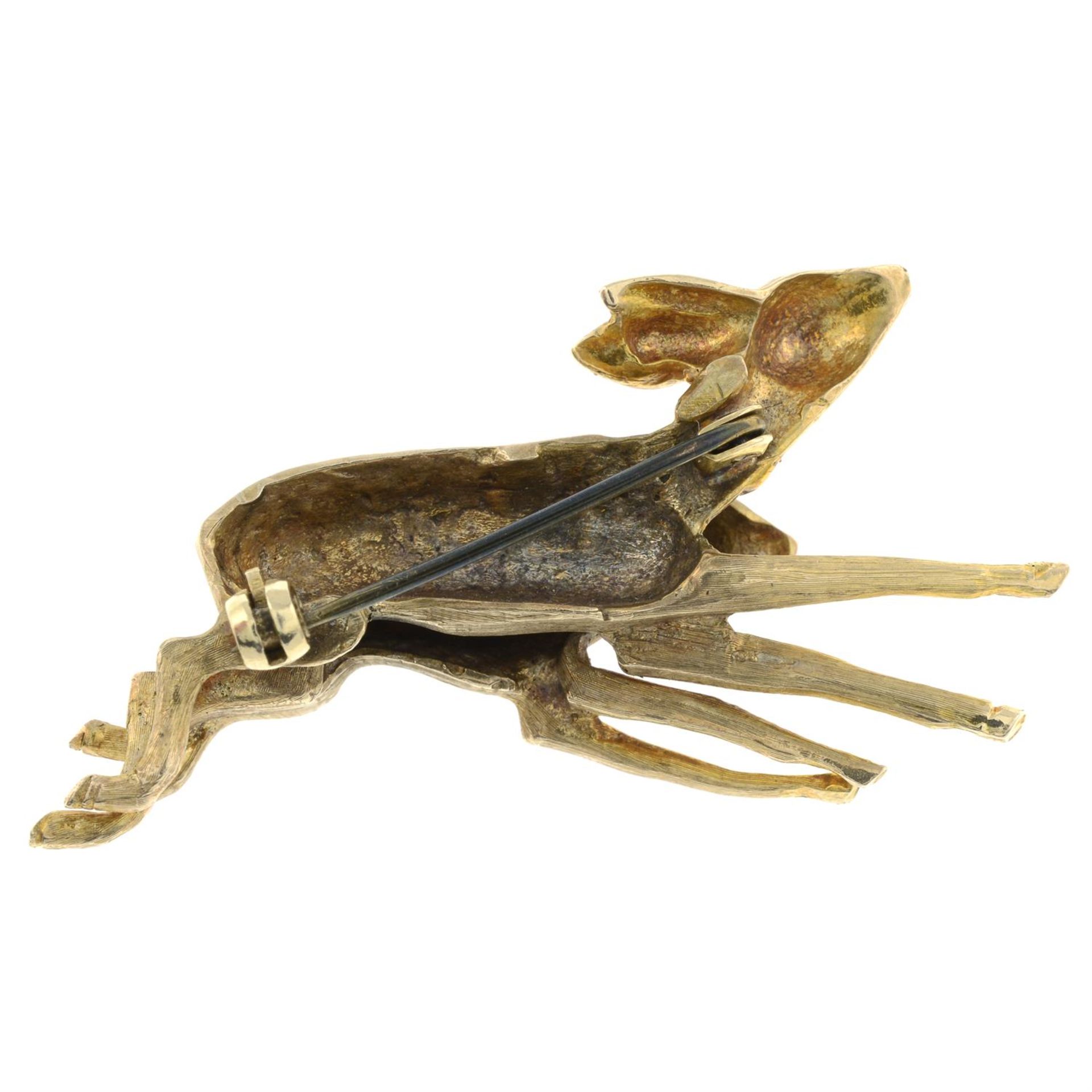 A brooch, designed as a deer and fawn. - Image 2 of 2