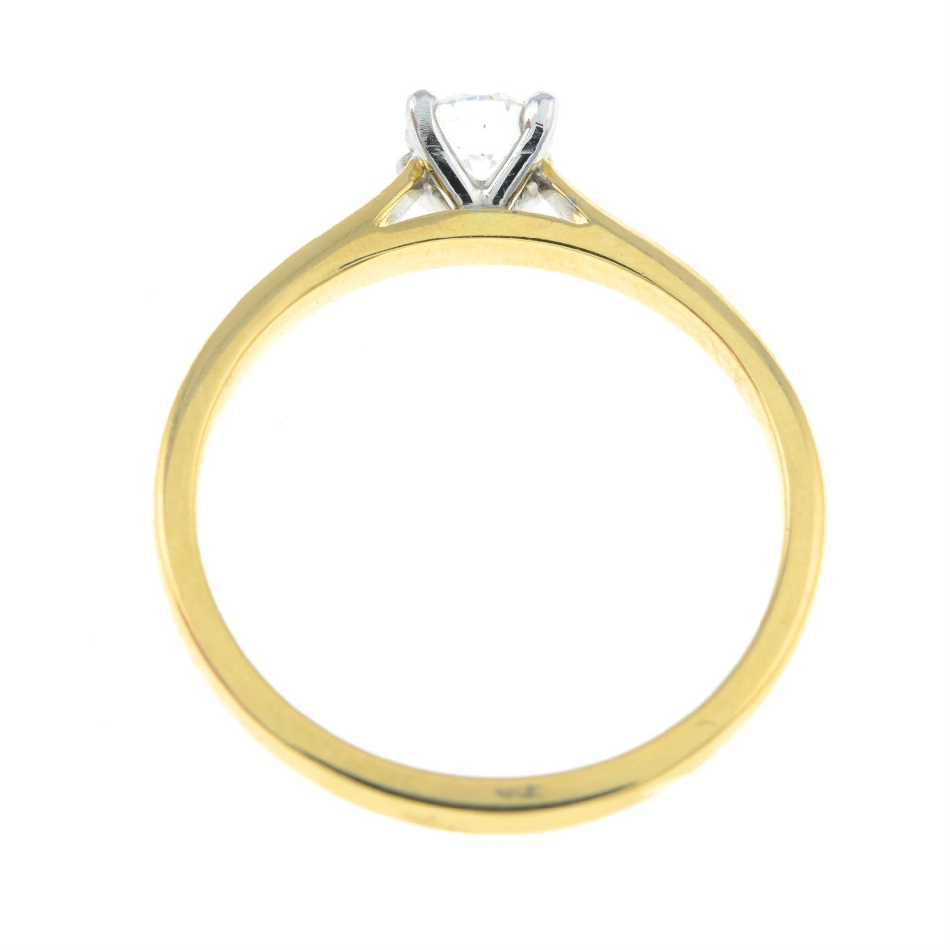 An 18ct gold brilliant-cut diamond single-stone ring. - Image 2 of 2