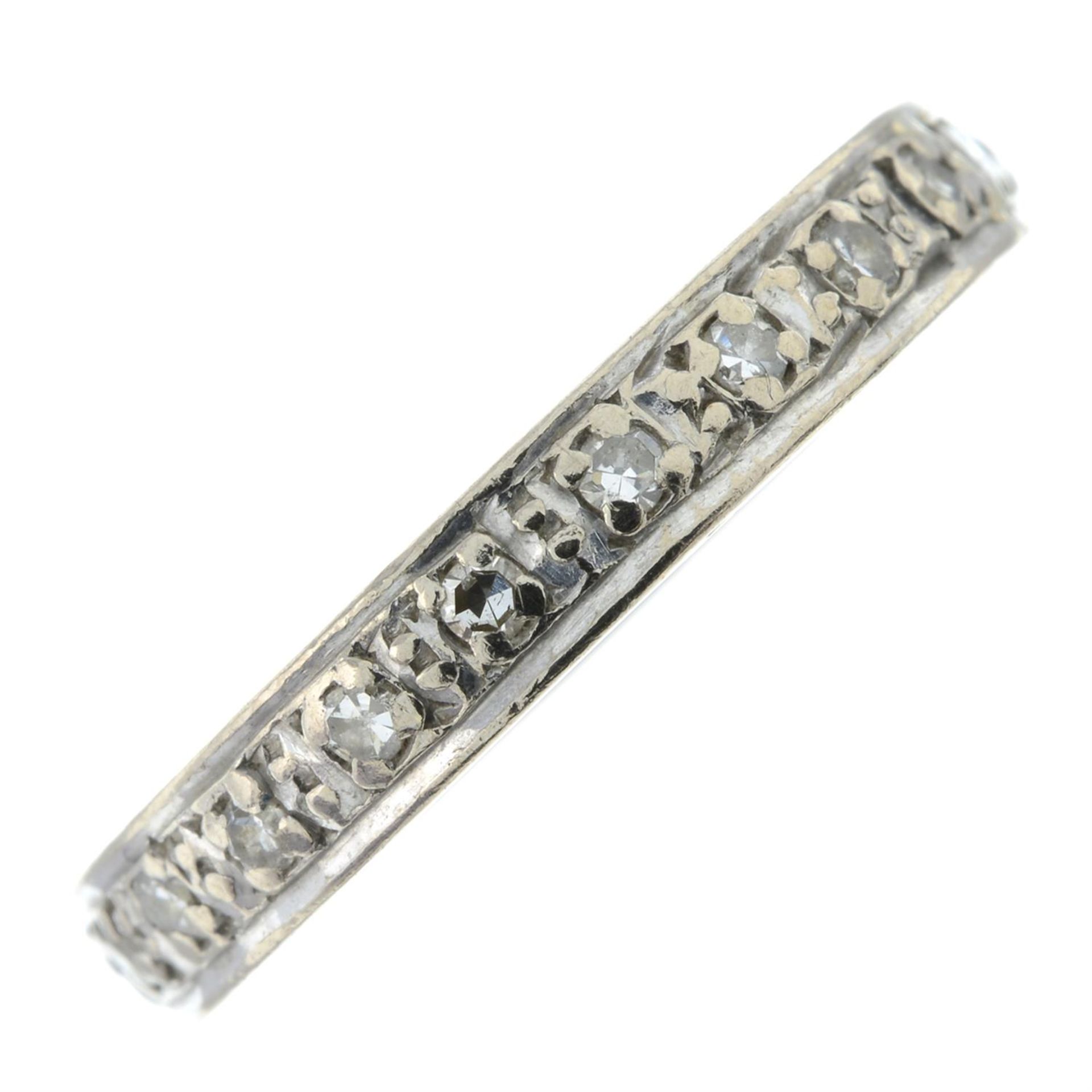 An 18ct gold diamond full eternity ring.