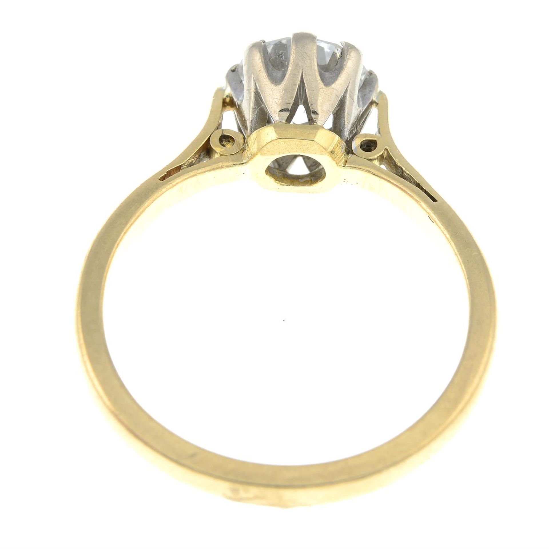 A brilliant-cut diamond single-stone ring. - Image 2 of 2