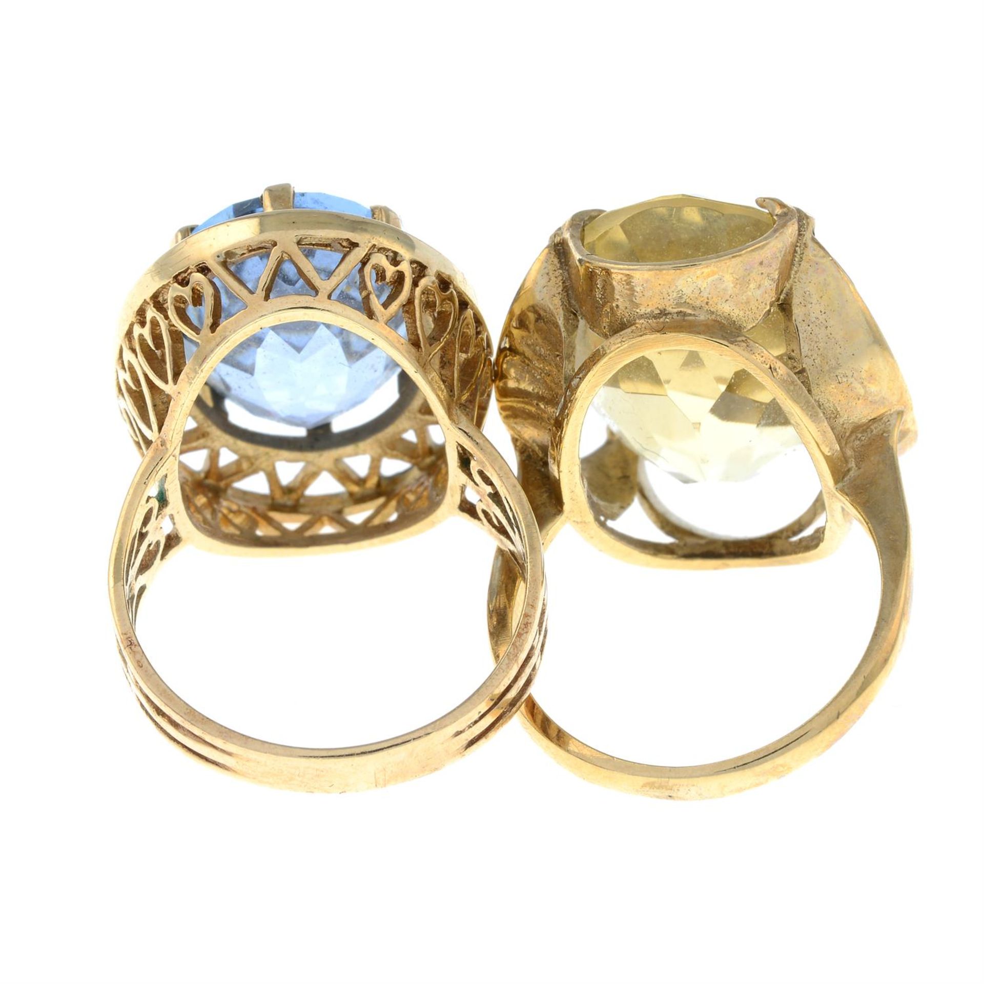 Two gem-set dress rings. - Image 2 of 2