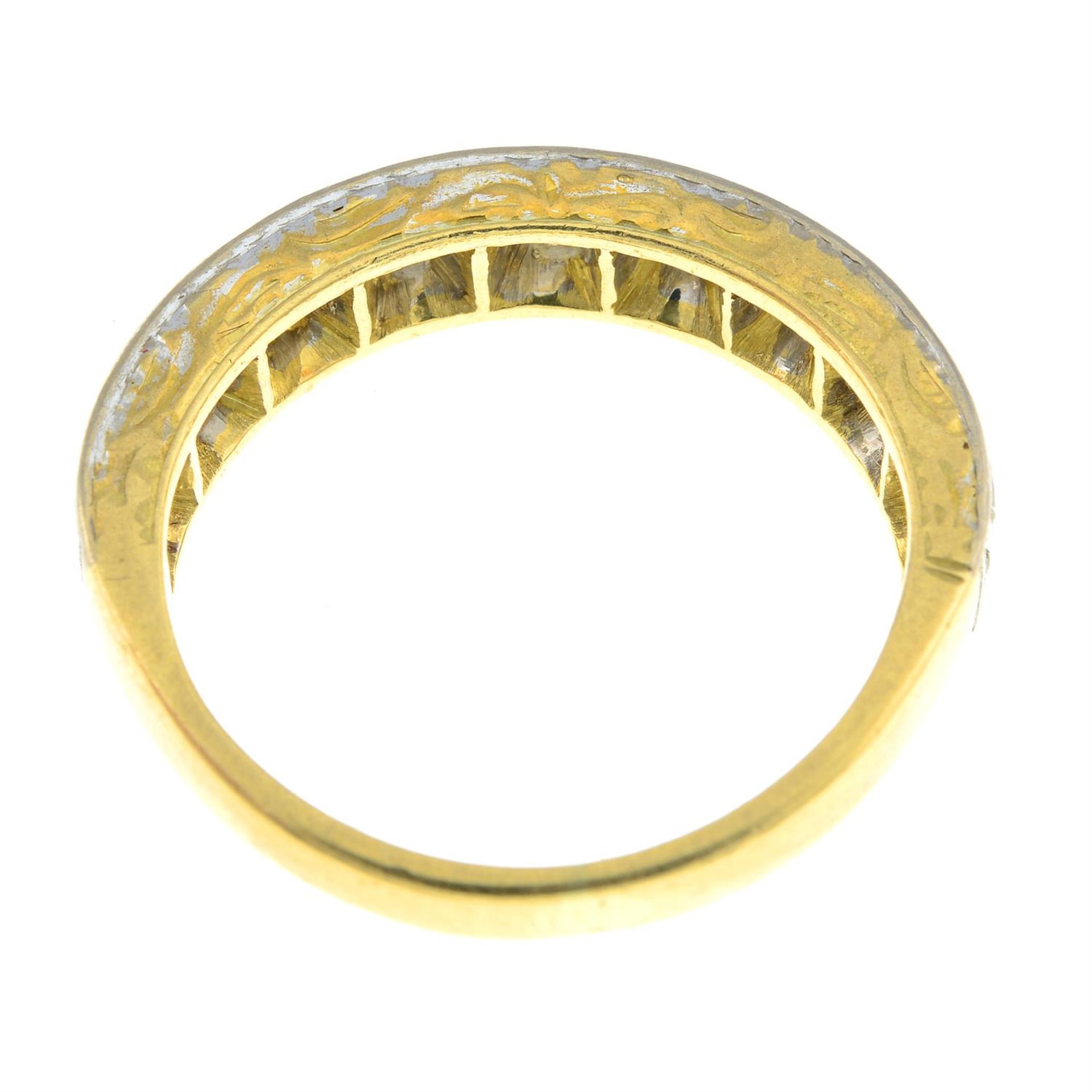 A brilliant-cut diamond half eternity ring. - Image 2 of 2