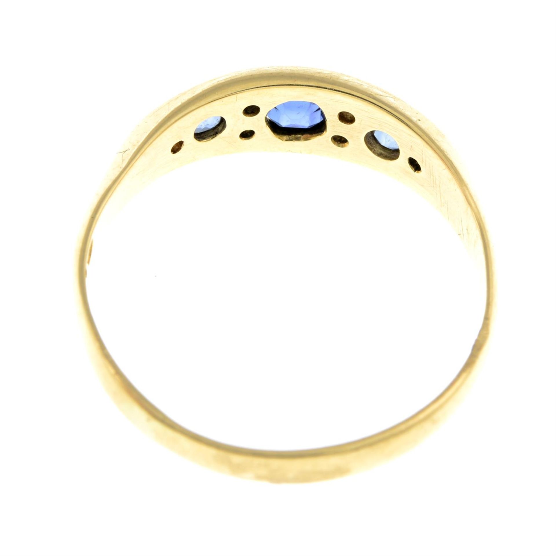 An Edwardian 18ct gold sapphire and diamond dress ring. - Image 2 of 2