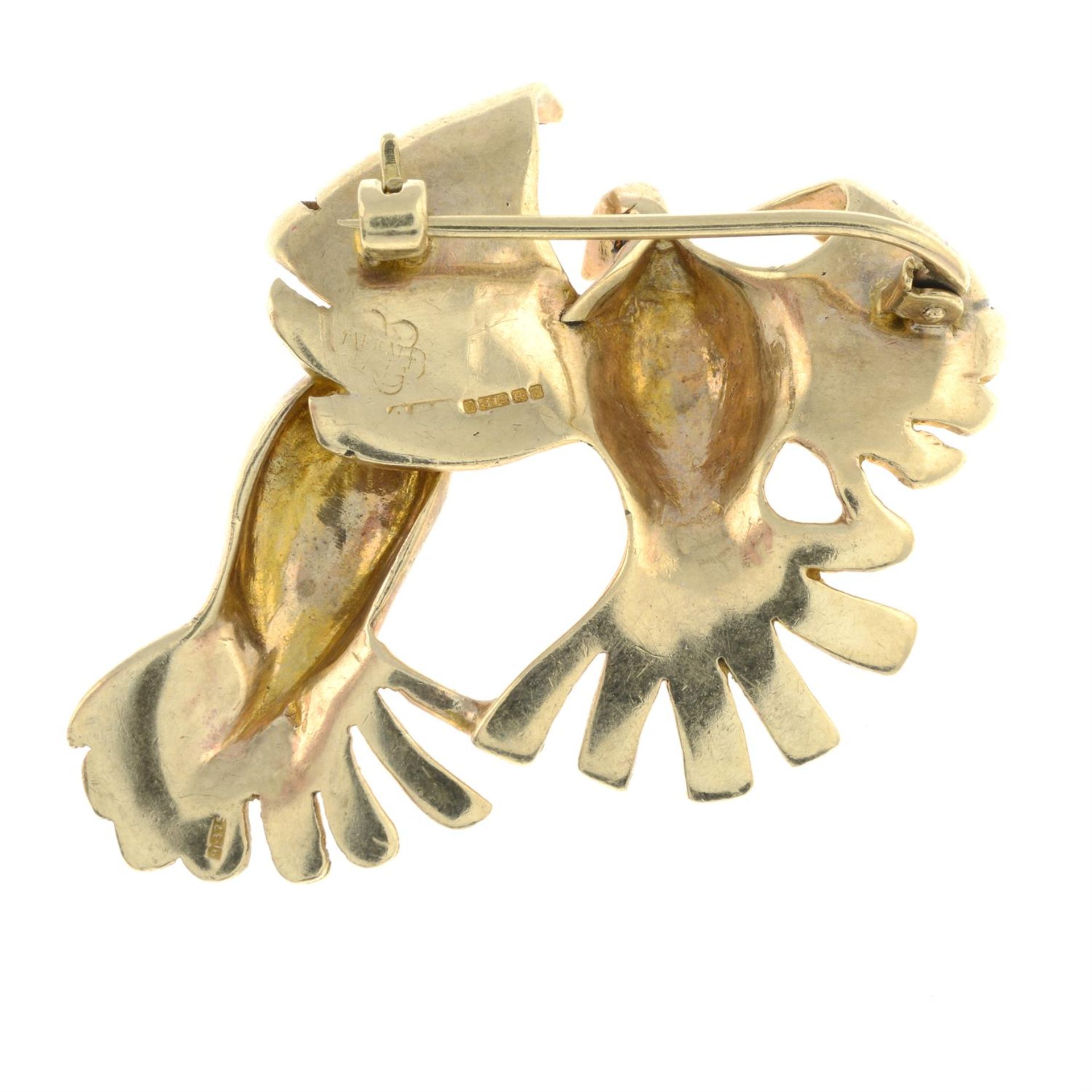 A 9ct gold bird brooch, by Ivan Tarratt. - Image 2 of 2