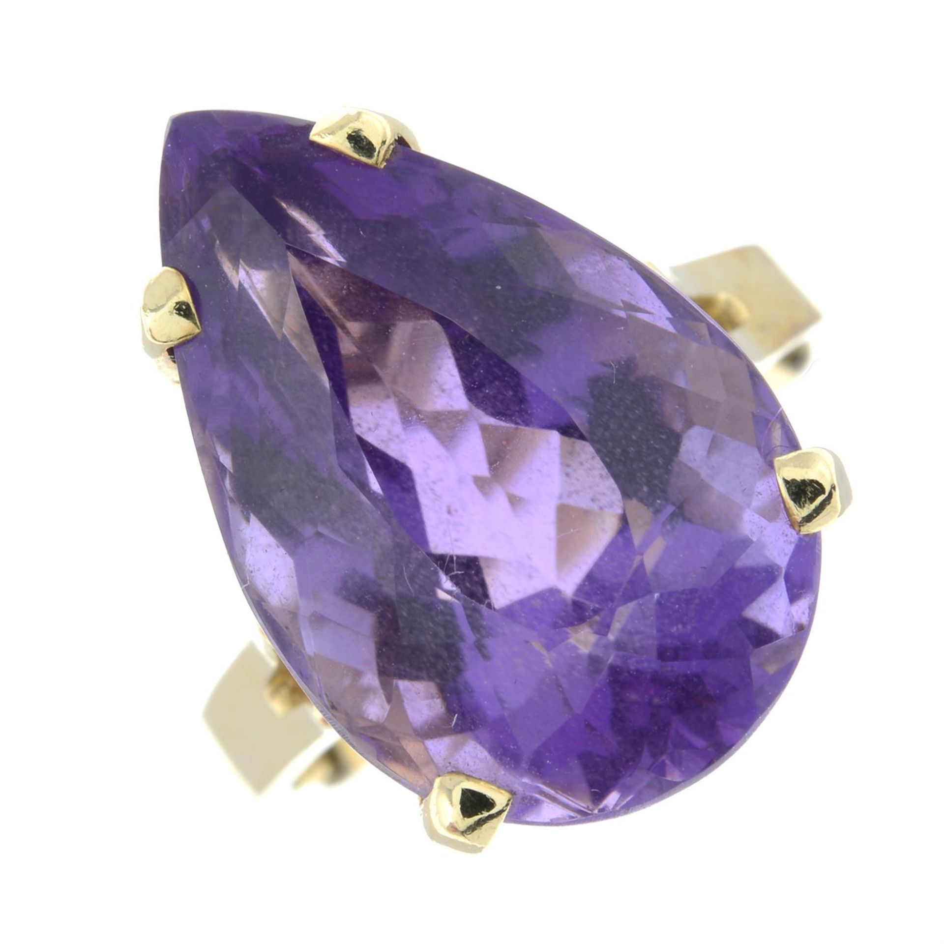 An amethyst dress ring.