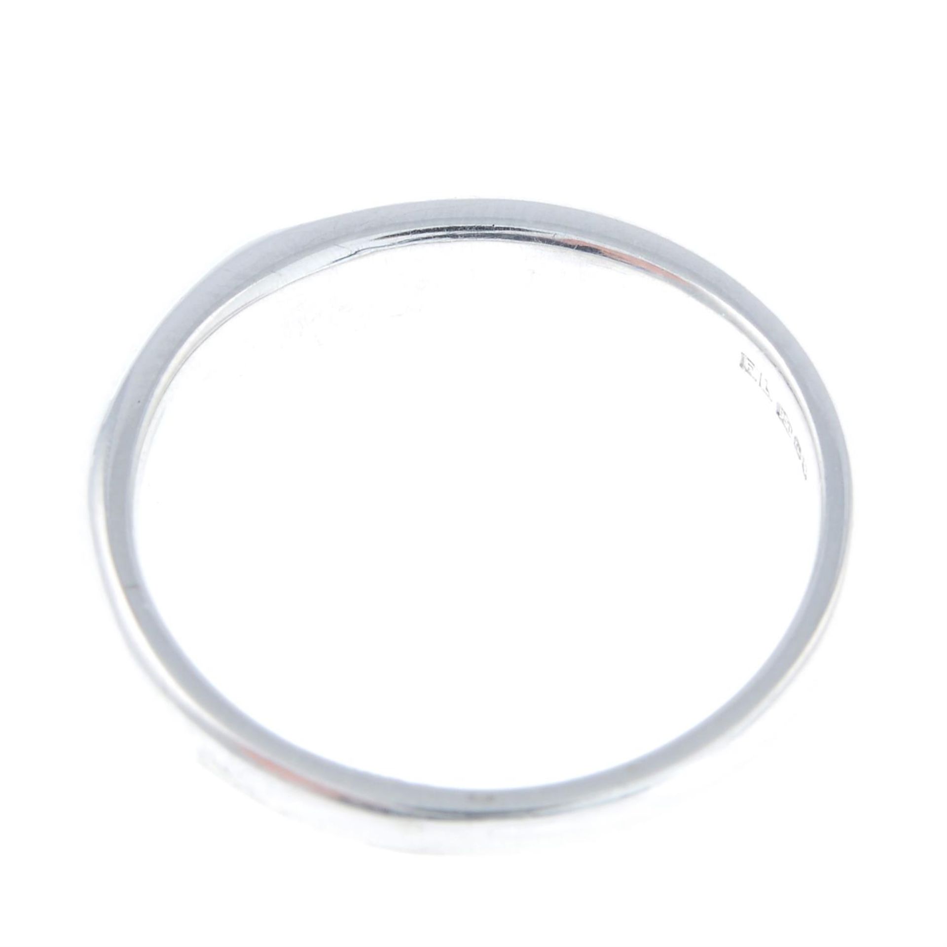 A platinum pavé-set diamond band ring. - Image 2 of 2