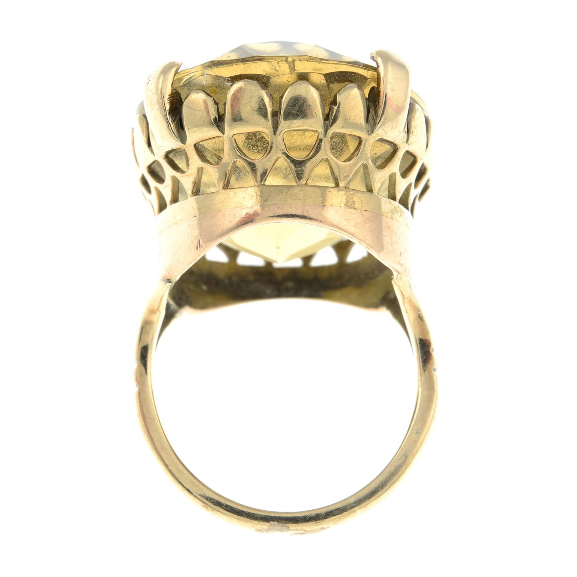 A citrine cocktail ring. - Image 2 of 2