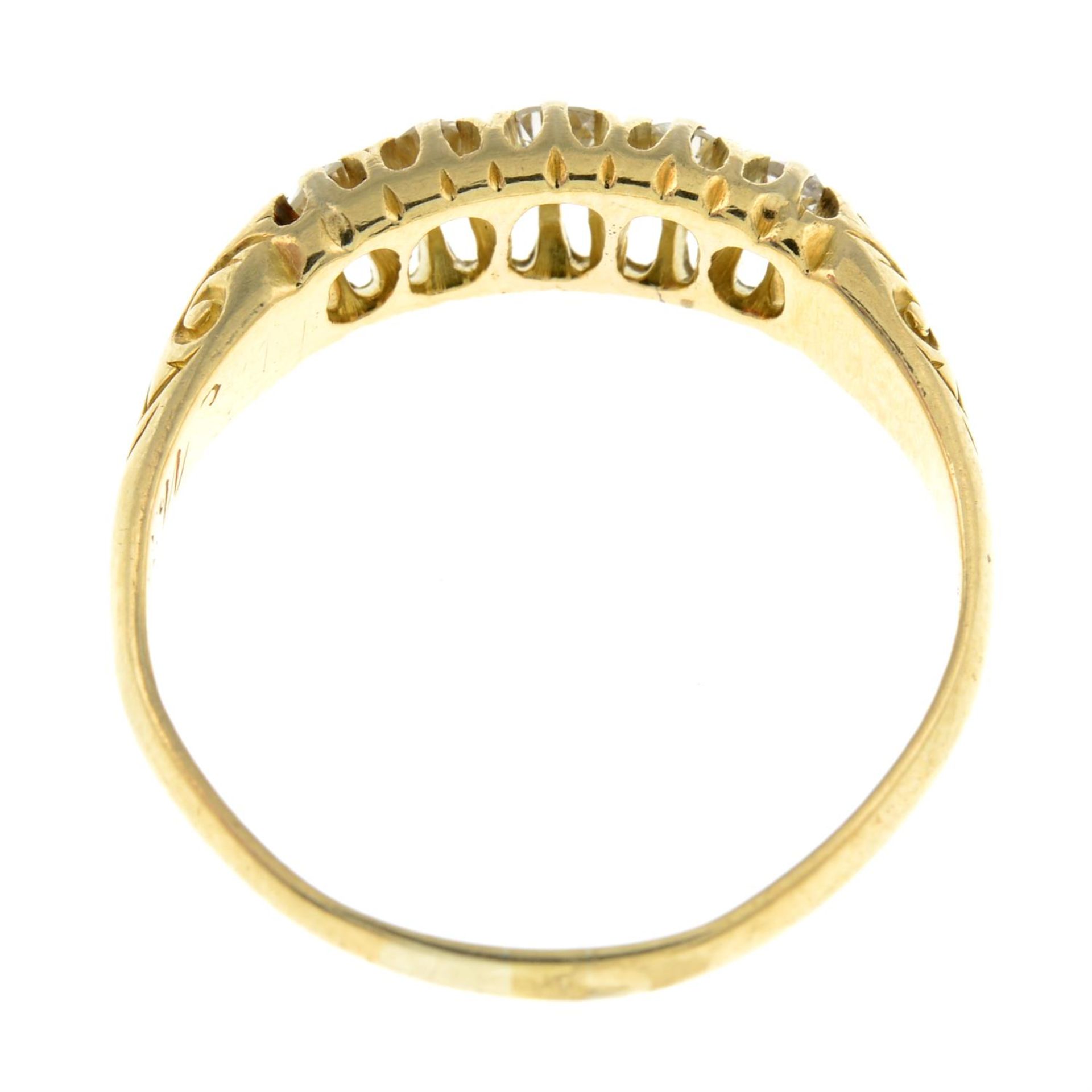 An early 20th century 18ct gold old-cut diamond five-stone ring. - Image 2 of 2