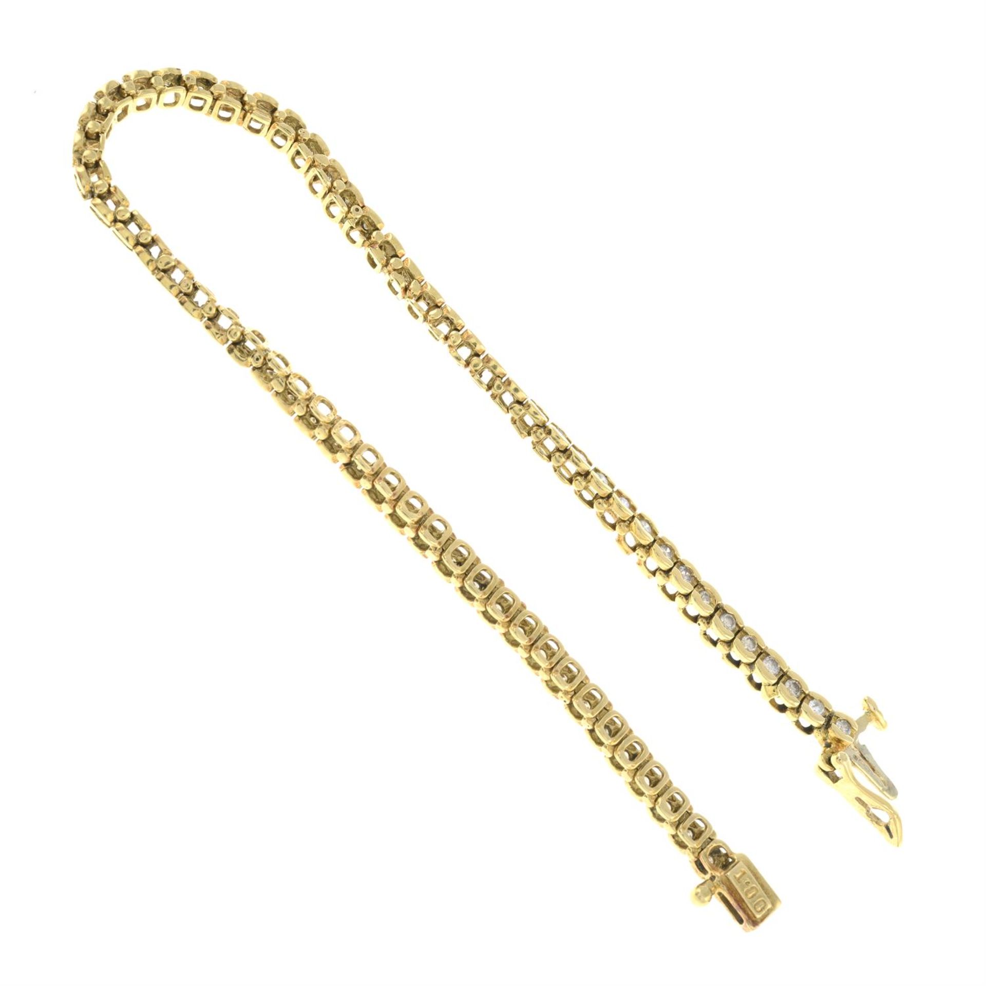 An 18ct gold diamond line bracelet. - Image 2 of 2