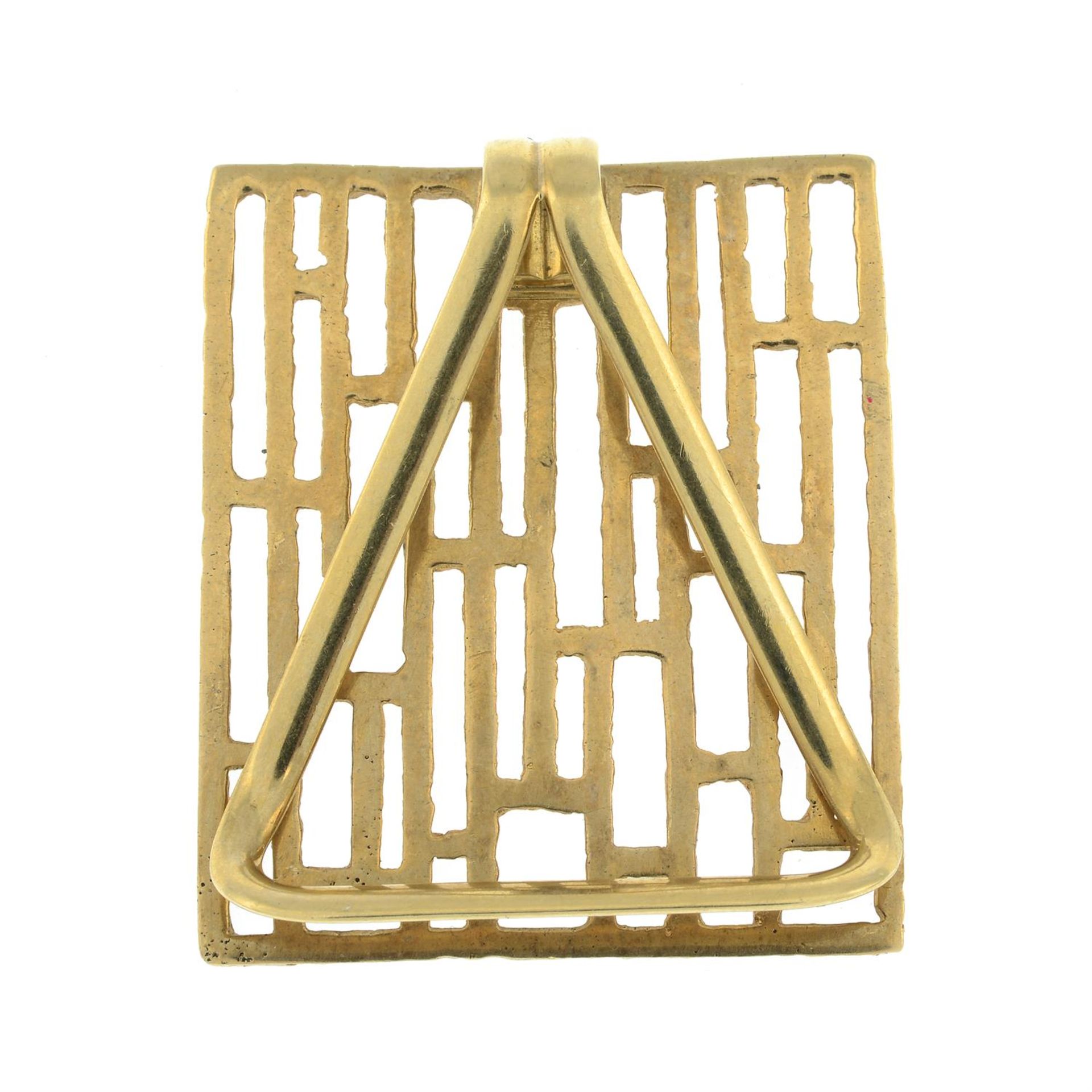 A 9ct gold openwork money clip. - Image 2 of 2