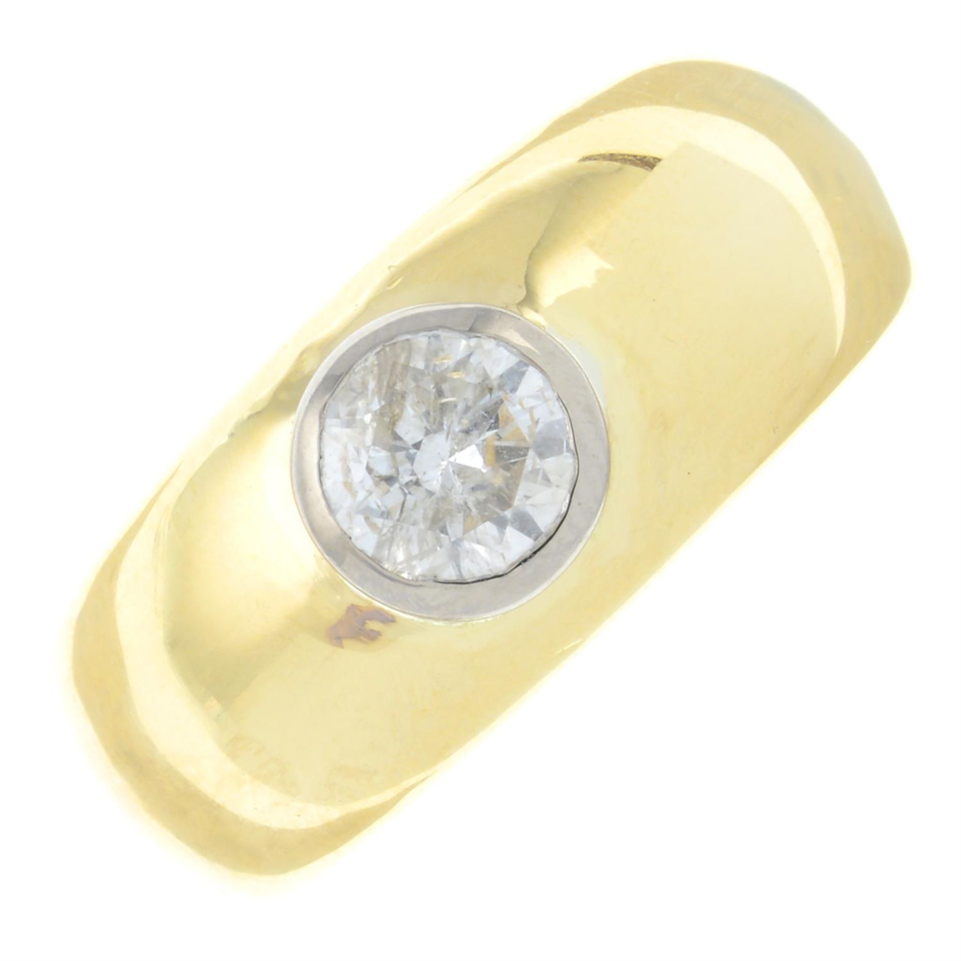 An 18ct gold brilliant-cut diamond ring.