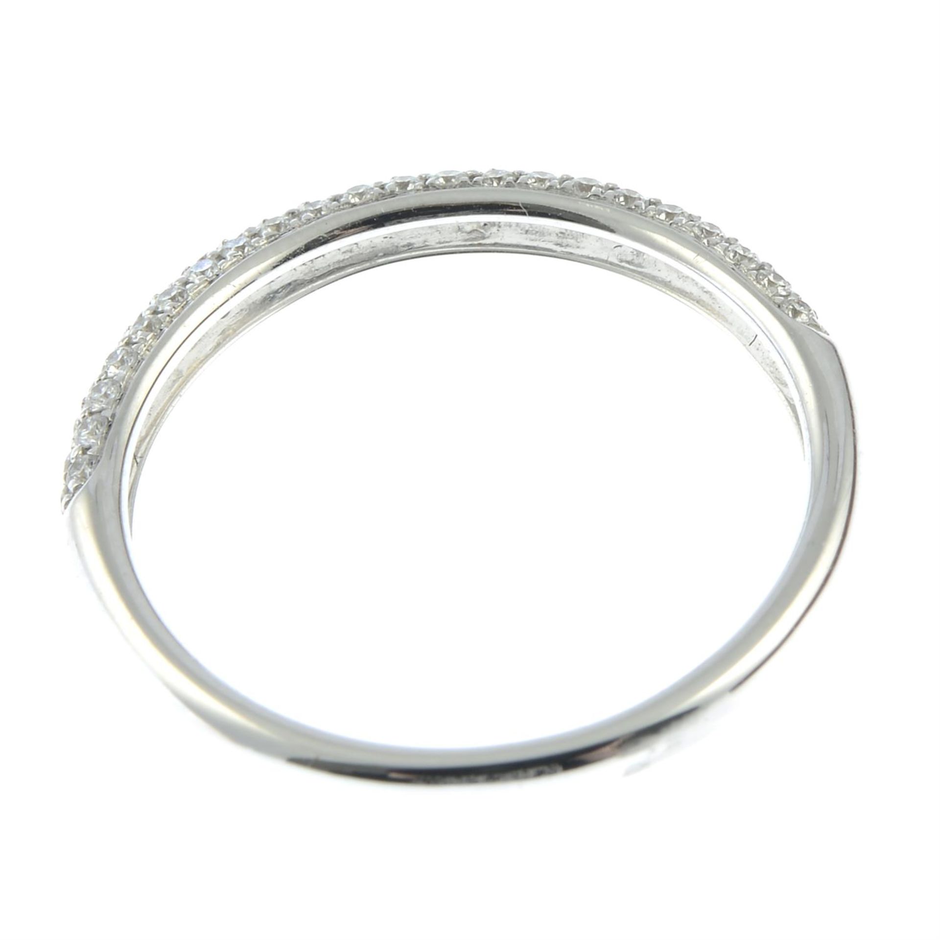 A pavé-set diamond half eternity ring. - Image 2 of 2