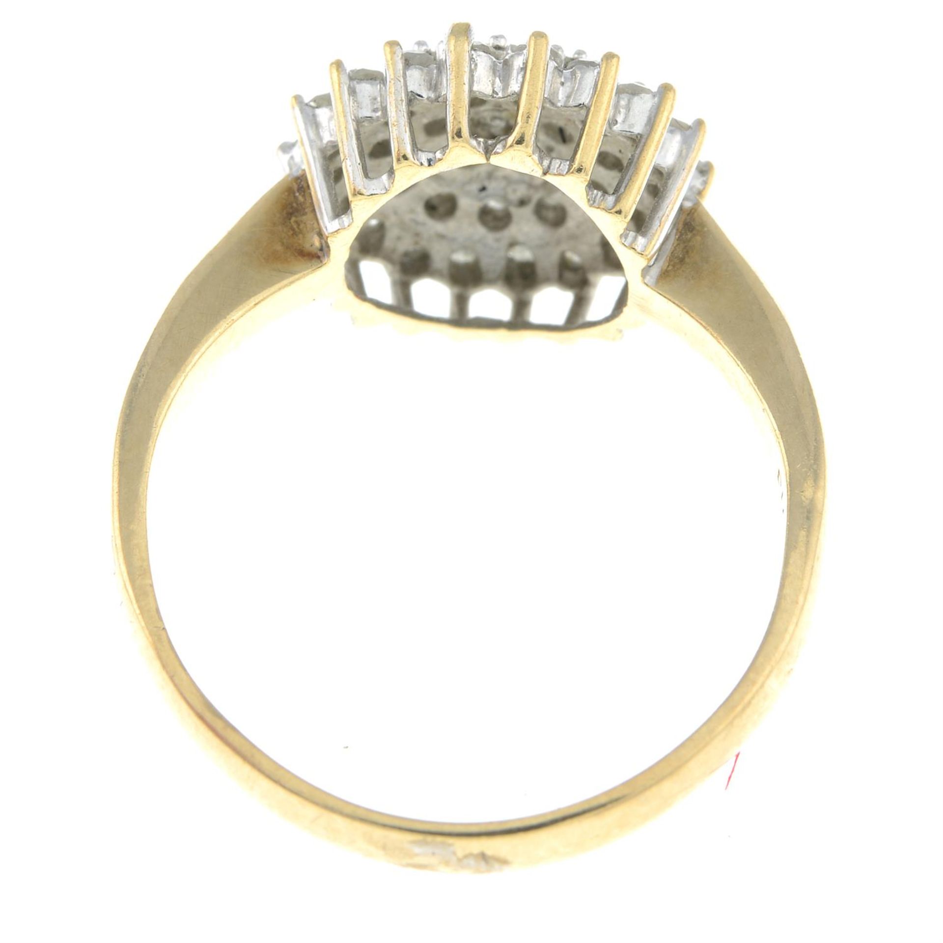 A 9ct gold diamond cluster ring. - Image 2 of 2