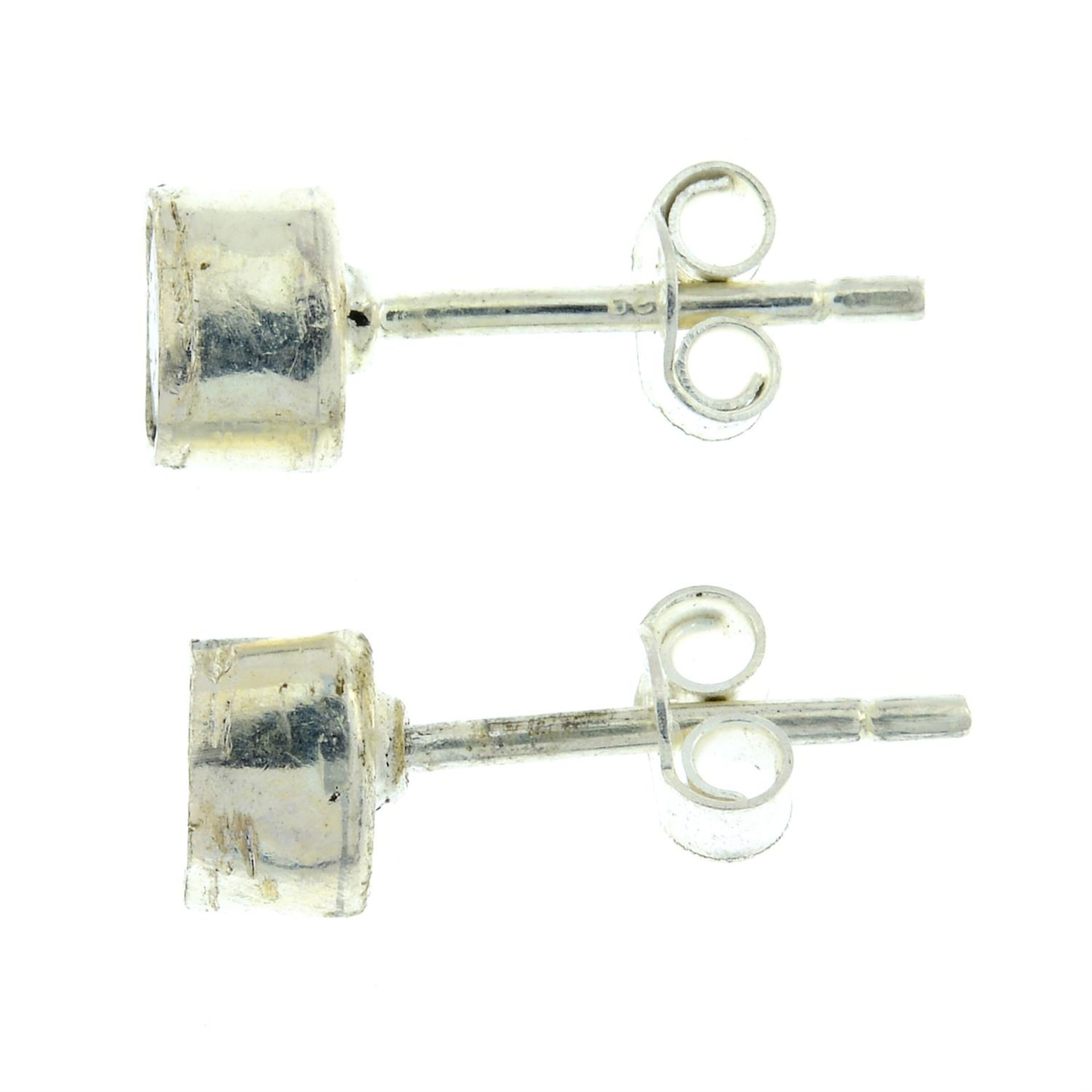 A pair of polki diamond stud earrings. - Image 2 of 2