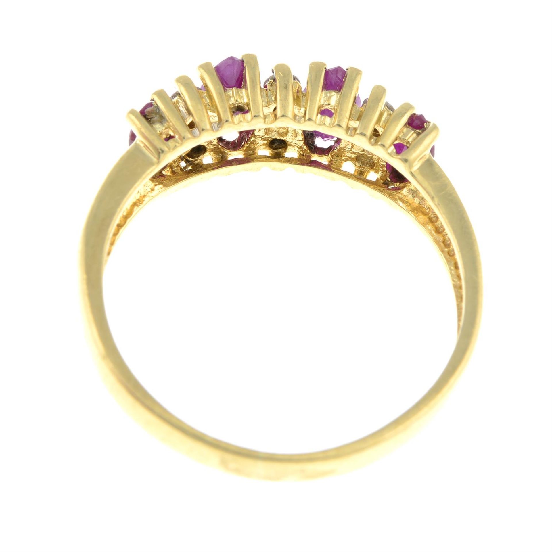 An 18ct gold ruby and diamond dress ring. - Image 2 of 2