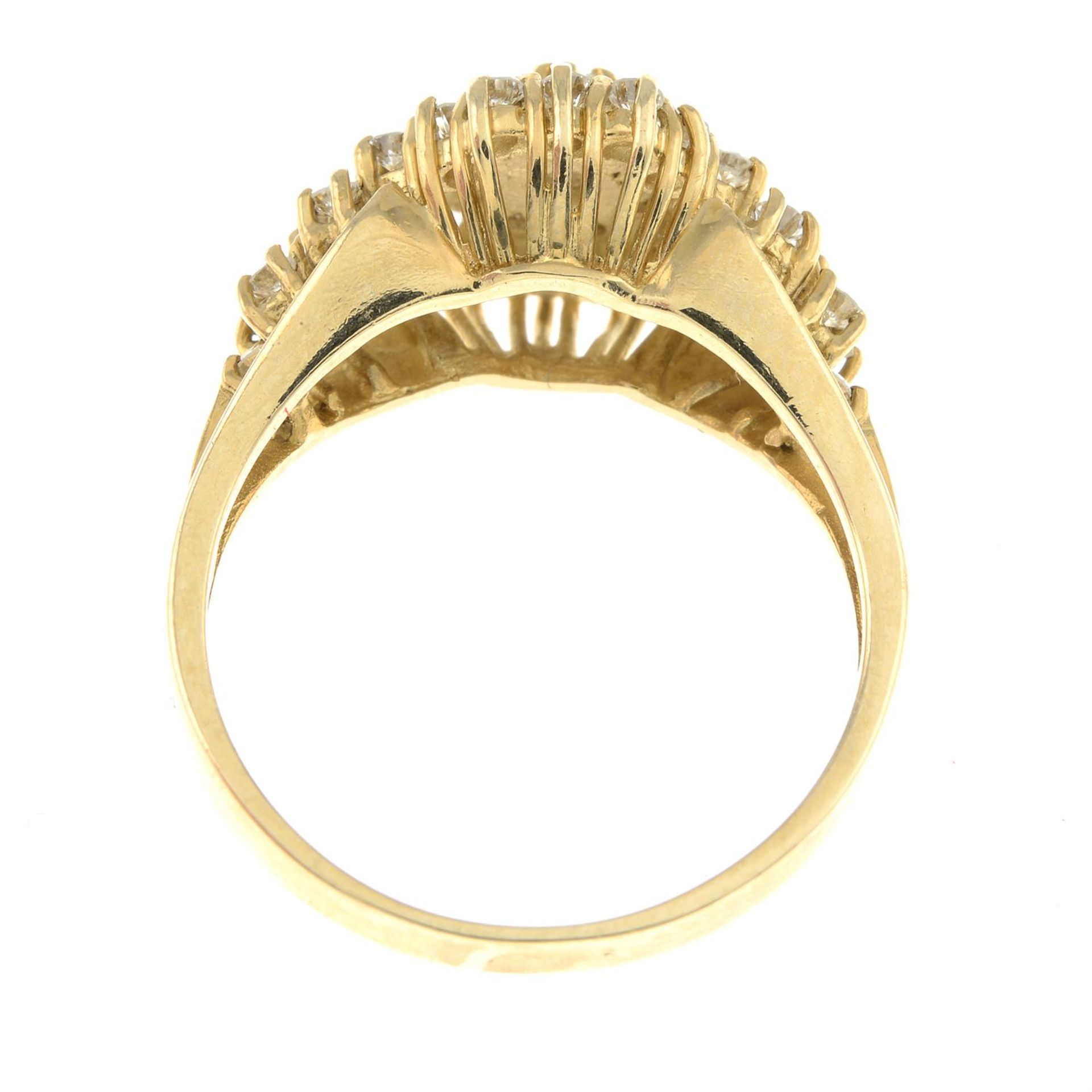 A brilliant-cut diamond cluster ring. - Image 2 of 2