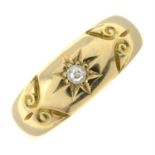 An Edwardian 18ct gold old-cut diamond ring.