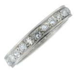 A diamond full eternity ring.