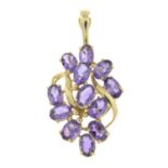 A 14ct gold amethyst pendant.