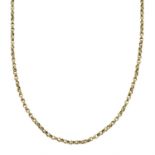 A late 19th century gold belcher-link chain.