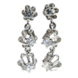 A pair of diamond drop earrings, by Gustav Dahlgren & Co.
