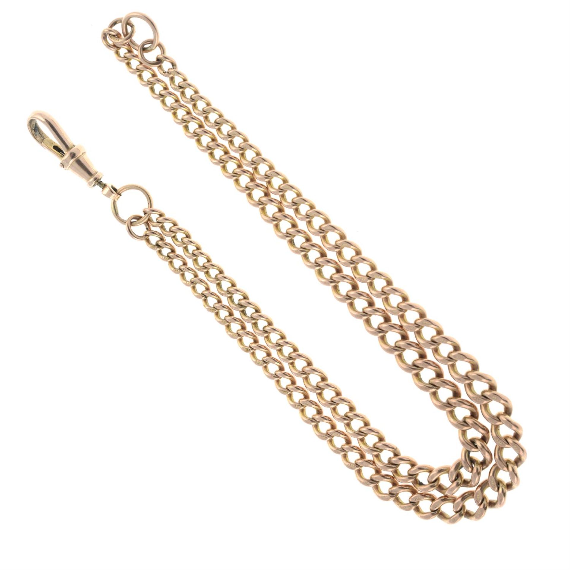 An early 20th century 9ct gold curb-link chain bracelet.