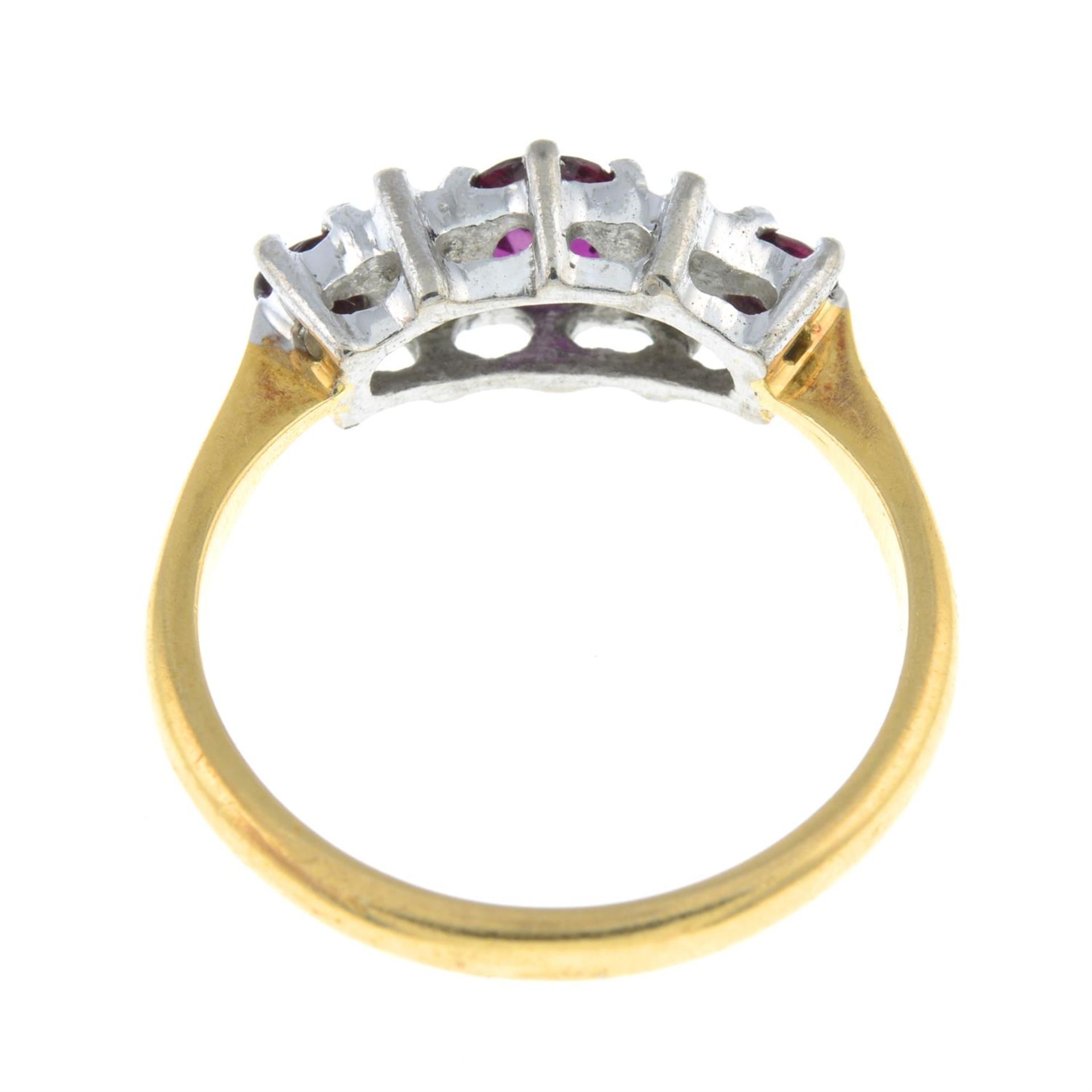 An 18ct gold ruby and diamond ring. - Image 2 of 2