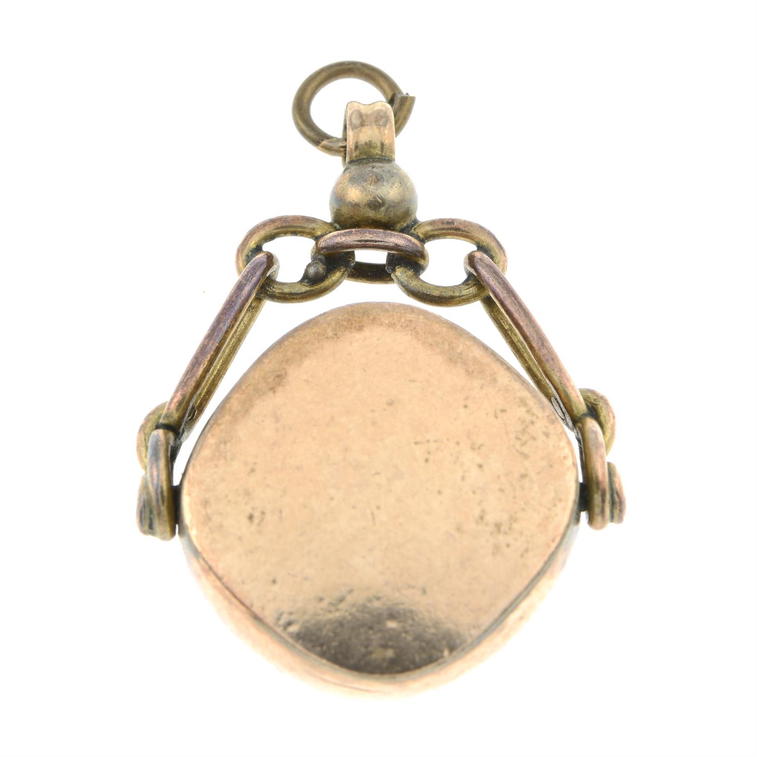 An early 20th century 9ct gold bloodstone swivel fob. - Image 2 of 2