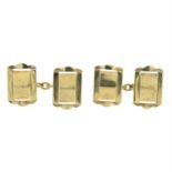 A pair of mid 20th century gold cufflinks.
