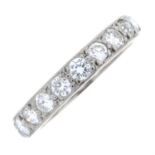 A brilliant-cut diamond full eternity ring.