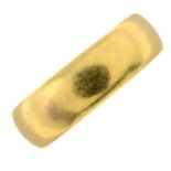 A 22ct gold plain band ring, by Charles Green & Son.