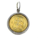 A mounted coin pendant, by Ilias Lalaounis.