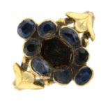 A 19th century sapphire dress ring mount.