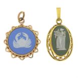 Two jasperware pendants, by Wedgwood.